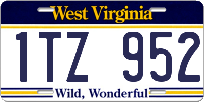 WV license plate 1TZ952