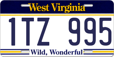 WV license plate 1TZ995