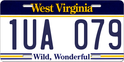 WV license plate 1UA079