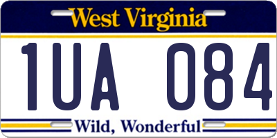 WV license plate 1UA084