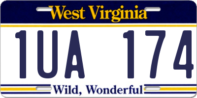 WV license plate 1UA174