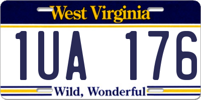 WV license plate 1UA176