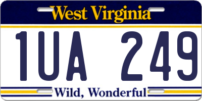 WV license plate 1UA249