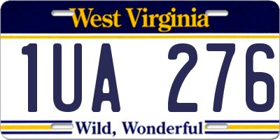 WV license plate 1UA276