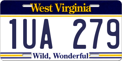 WV license plate 1UA279