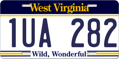 WV license plate 1UA282