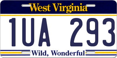 WV license plate 1UA293