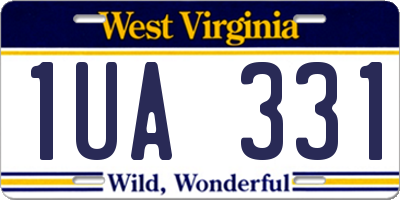 WV license plate 1UA331