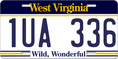 WV license plate 1UA336