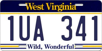 WV license plate 1UA341