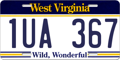 WV license plate 1UA367