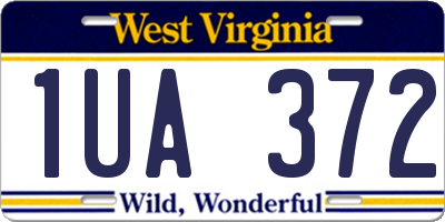 WV license plate 1UA372