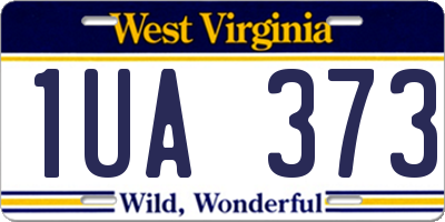 WV license plate 1UA373