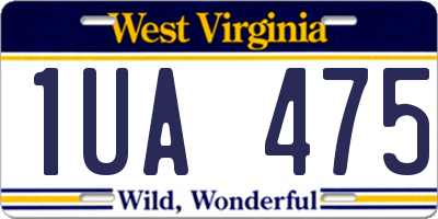 WV license plate 1UA475