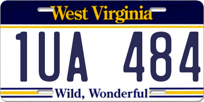 WV license plate 1UA484