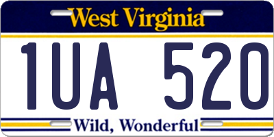 WV license plate 1UA520