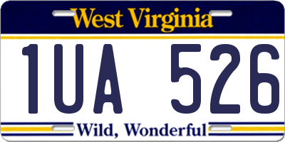 WV license plate 1UA526