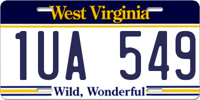 WV license plate 1UA549