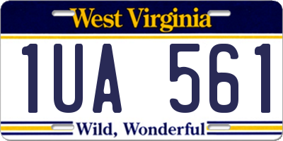 WV license plate 1UA561