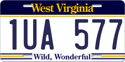 WV license plate 1UA577