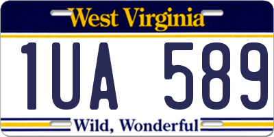 WV license plate 1UA589