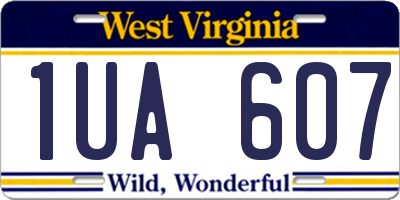 WV license plate 1UA607