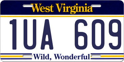 WV license plate 1UA609