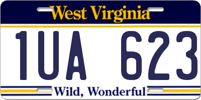 WV license plate 1UA623