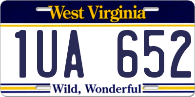 WV license plate 1UA652