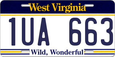 WV license plate 1UA663