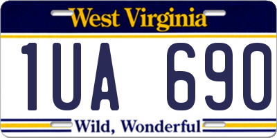 WV license plate 1UA690