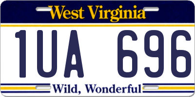 WV license plate 1UA696