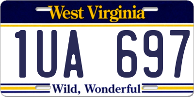 WV license plate 1UA697
