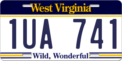 WV license plate 1UA741