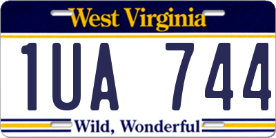 WV license plate 1UA744