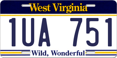 WV license plate 1UA751