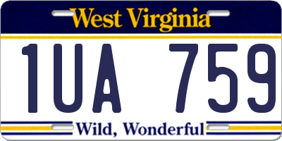 WV license plate 1UA759