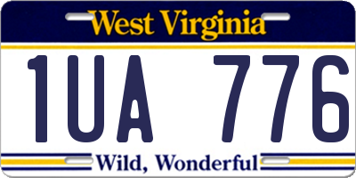 WV license plate 1UA776