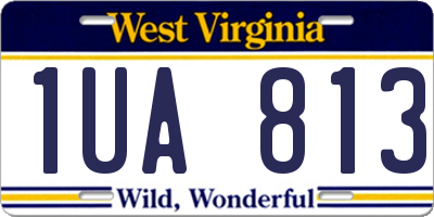 WV license plate 1UA813