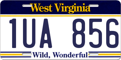 WV license plate 1UA856