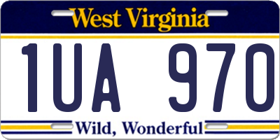 WV license plate 1UA970
