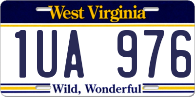 WV license plate 1UA976