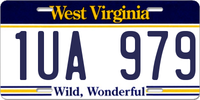 WV license plate 1UA979