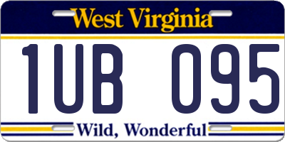 WV license plate 1UB095