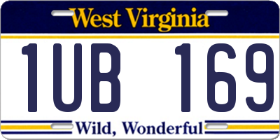 WV license plate 1UB169