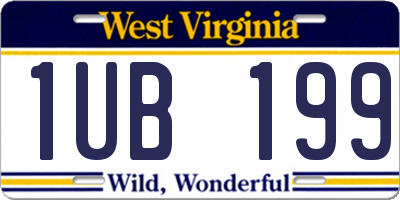 WV license plate 1UB199