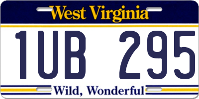 WV license plate 1UB295