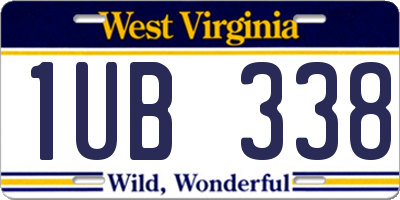WV license plate 1UB338