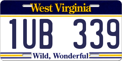 WV license plate 1UB339