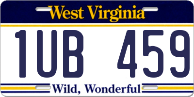 WV license plate 1UB459